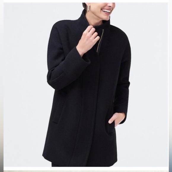 JCrew Factory City Coat in black - Picture 4 of 7